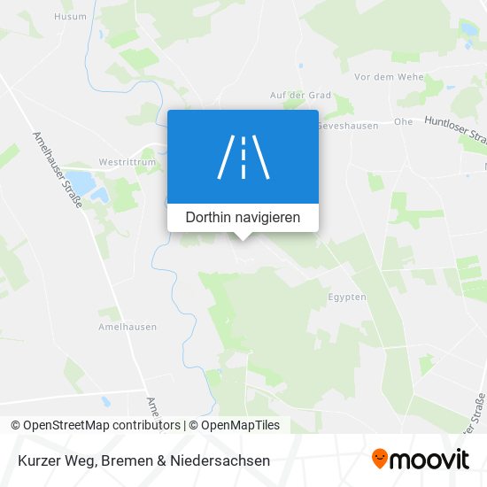 Kurzer Weg Karte