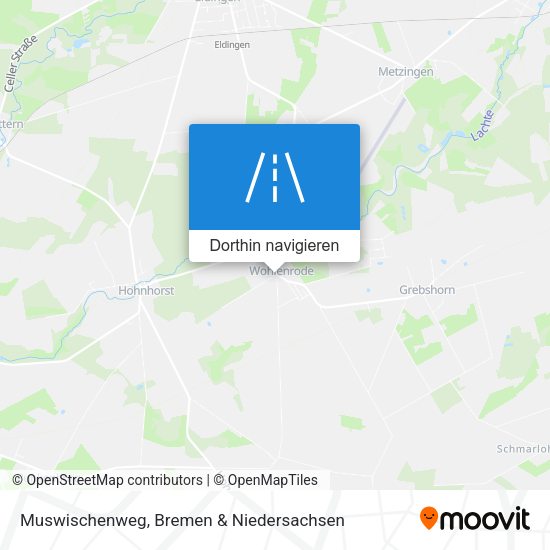 Muswischenweg Karte