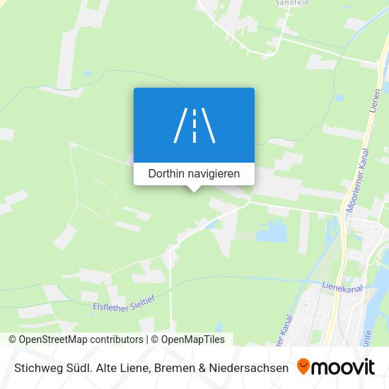 Stichweg Südl. Alte Liene Karte