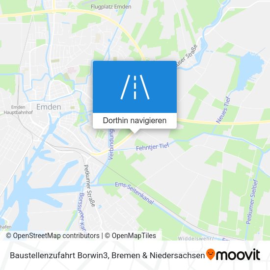 Baustellenzufahrt Borwin3 Karte