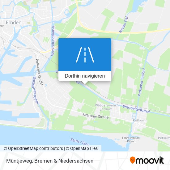 Müntjeweg Karte