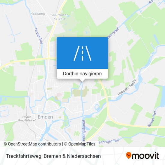 Treckfahrtsweg Karte