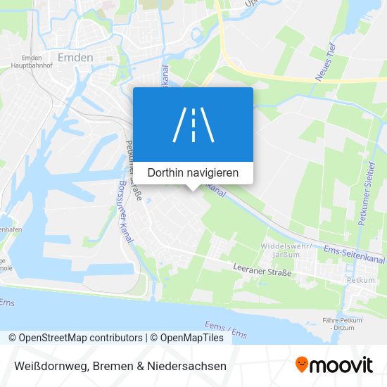 Weißdornweg Karte