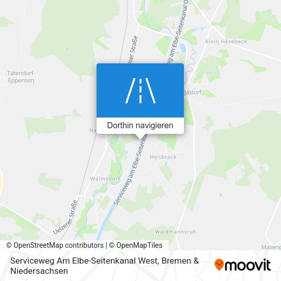 Serviceweg Am Elbe-Seitenkanal West Karte