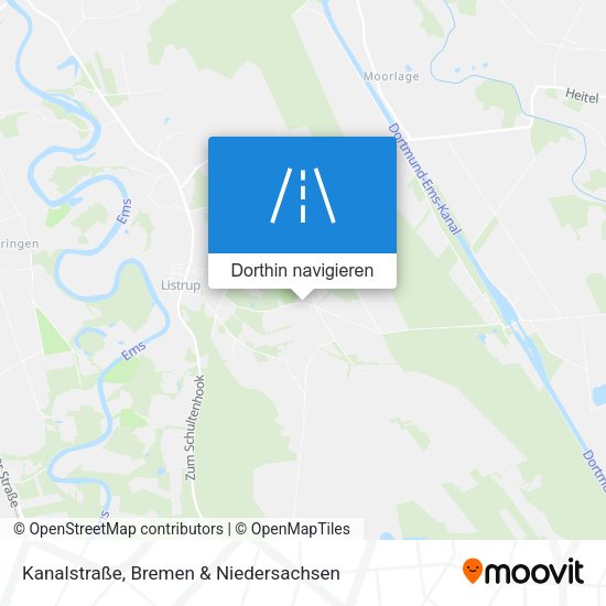 Kanalstraße Karte