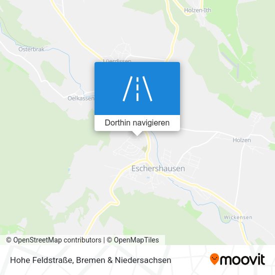 Hohe Feldstraße Karte