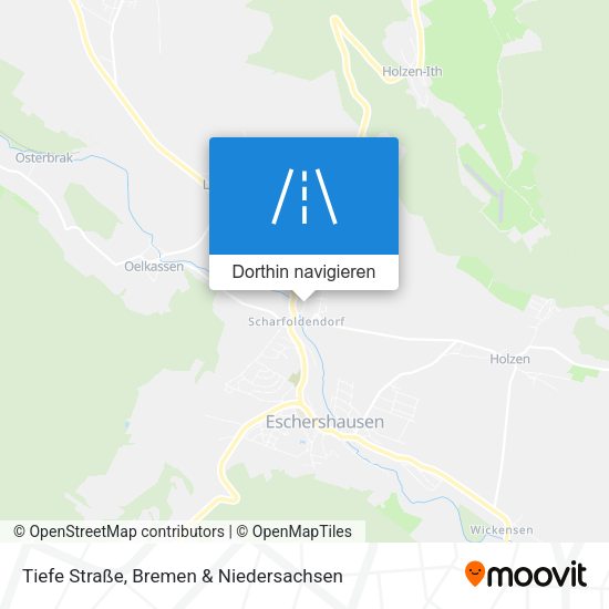 Tiefe Straße Karte