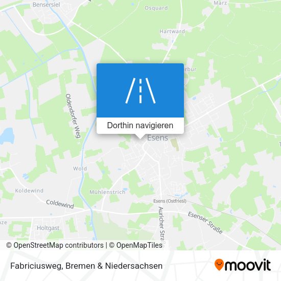 Fabriciusweg Karte