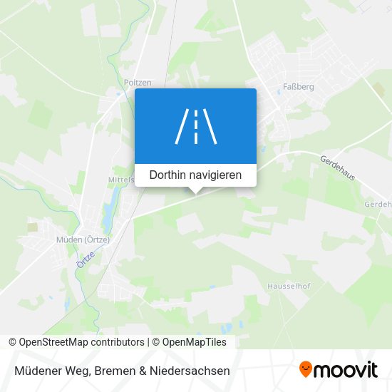 Müdener Weg Karte