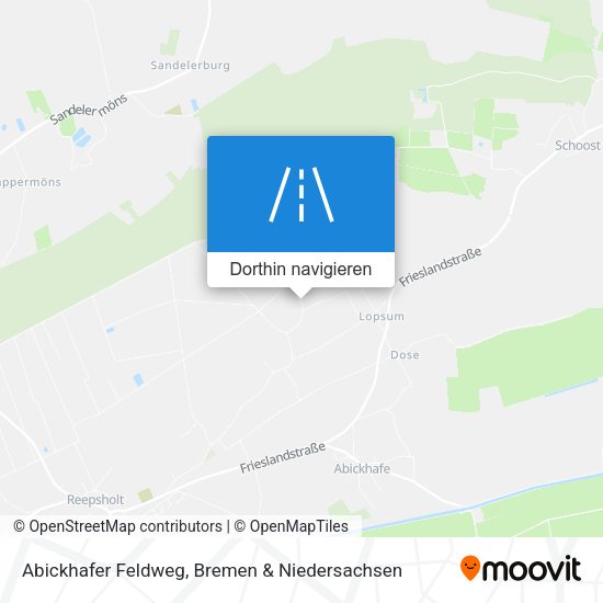 Abickhafer Feldweg Karte