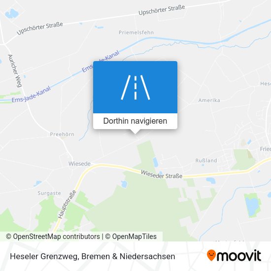 Heseler Grenzweg Karte