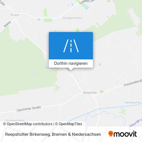 Reepsholter Birkenweg Karte