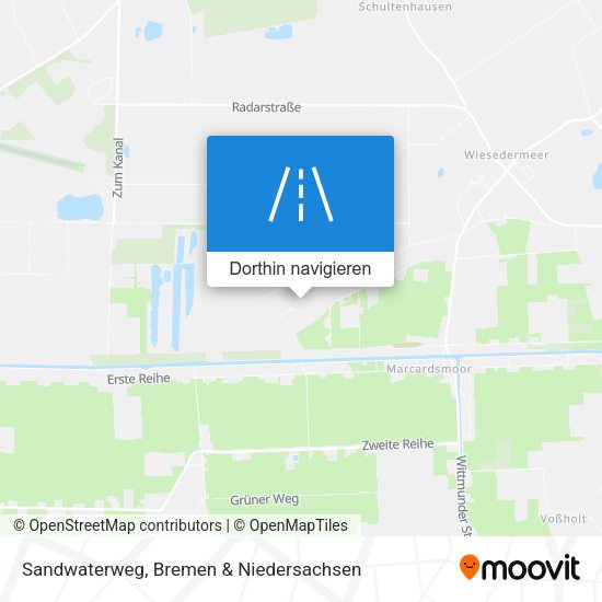 Sandwaterweg Karte