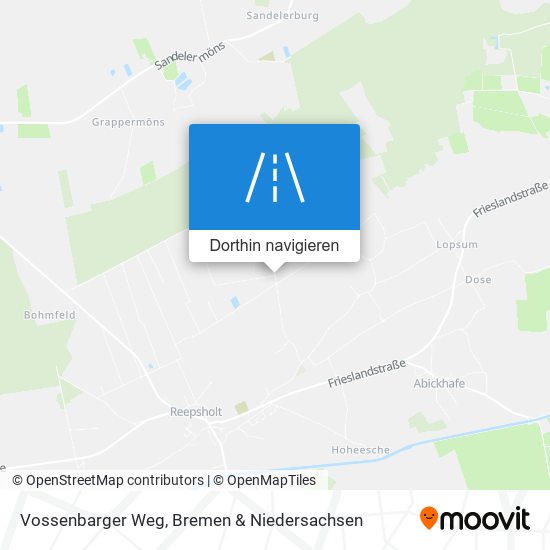 Vossenbarger Weg Karte