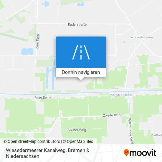 Wiesedermeerer Kanalweg Karte