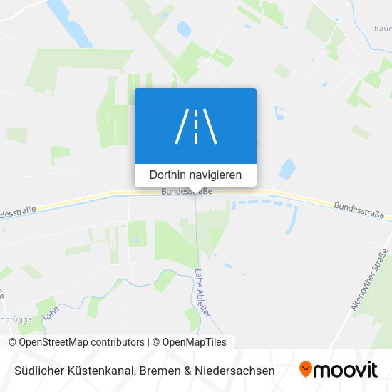 Südlicher Küstenkanal Karte