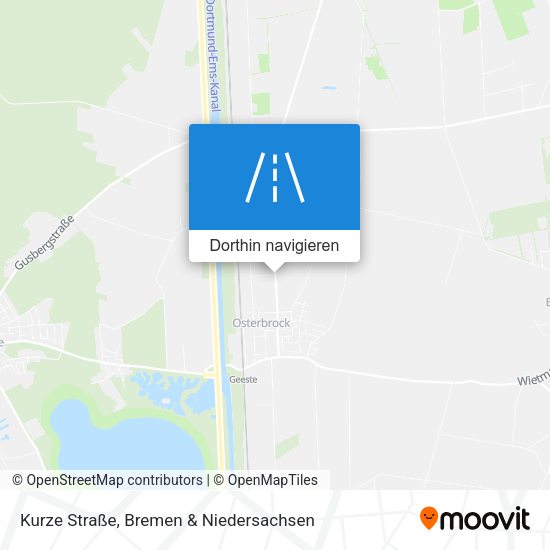Kurze Straße Karte