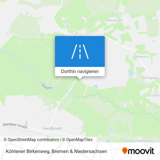 Köhlener Birkenweg Karte