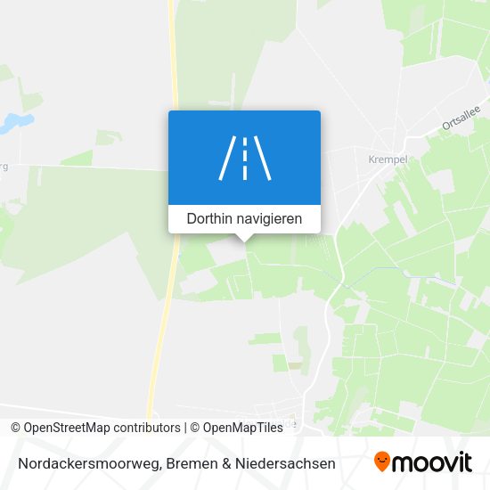 Nordackersmoorweg Karte