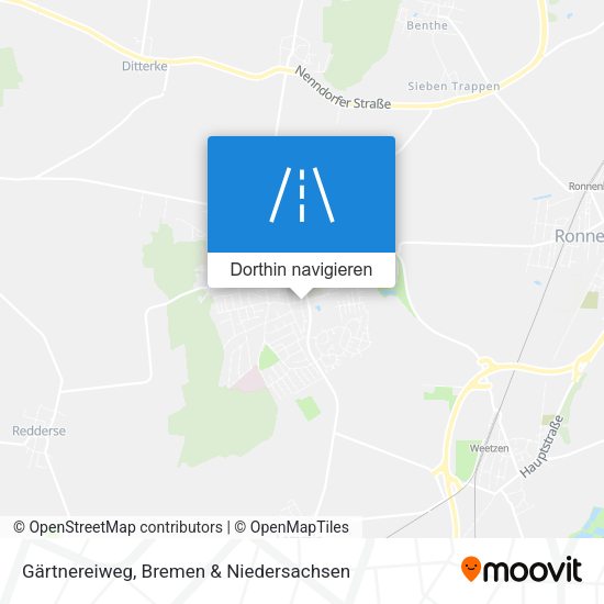 Gärtnereiweg Karte
