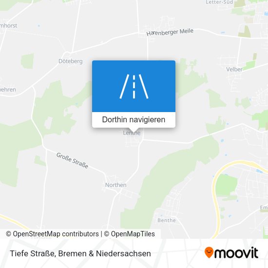 Tiefe Straße Karte