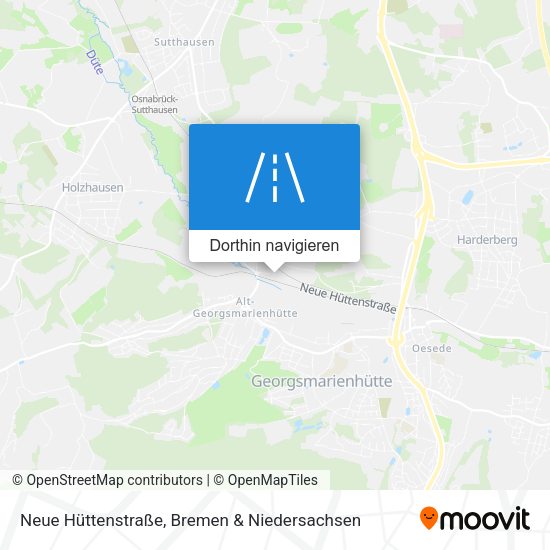 Neue Hüttenstraße Karte