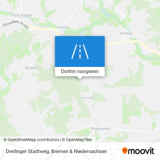 Dreilinger Stadtweg Karte