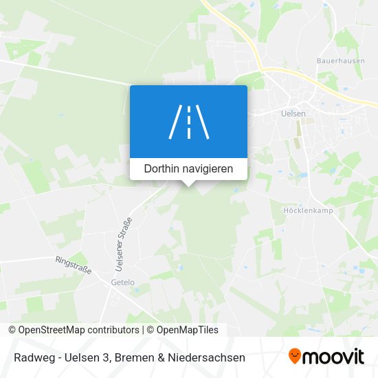 Radweg - Uelsen 3 Karte