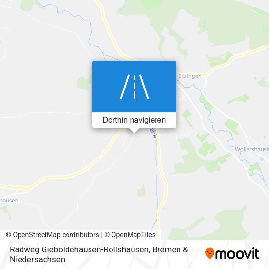 Radweg Gieboldehausen-Rollshausen Karte