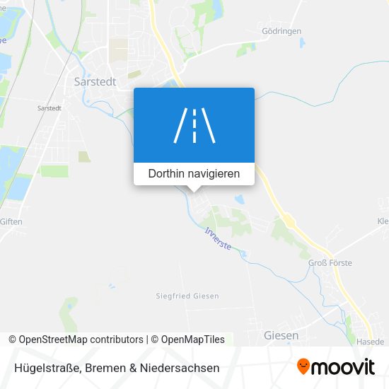 Hügelstraße Karte