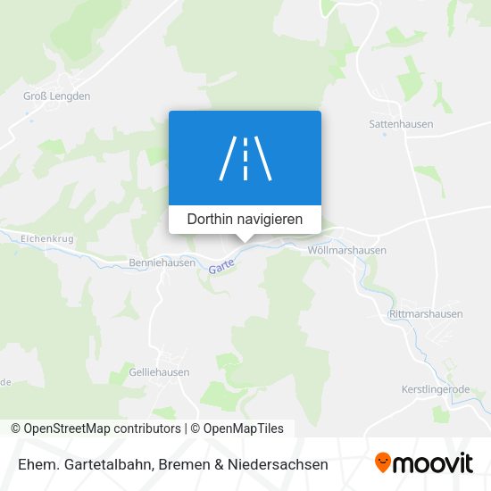 Ehem. Gartetalbahn Karte