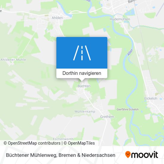 Büchtener Mühlenweg Karte