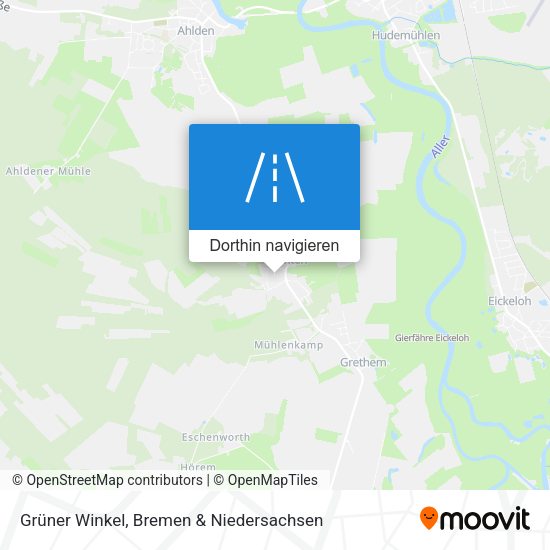 Grüner Winkel Karte