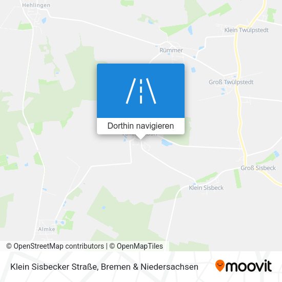 Klein Sisbecker Straße Karte