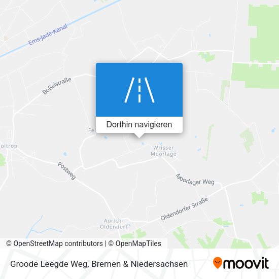 Groode Leegde Weg Karte