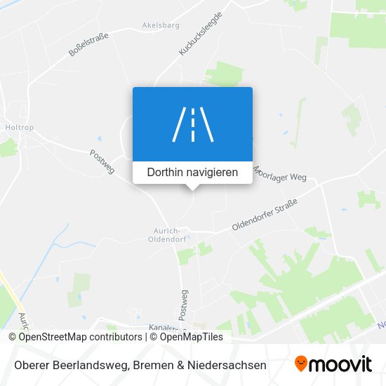 Oberer Beerlandsweg Karte