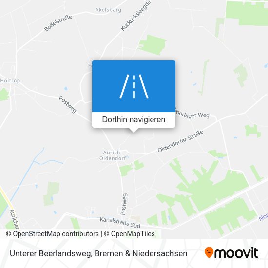 Unterer Beerlandsweg Karte