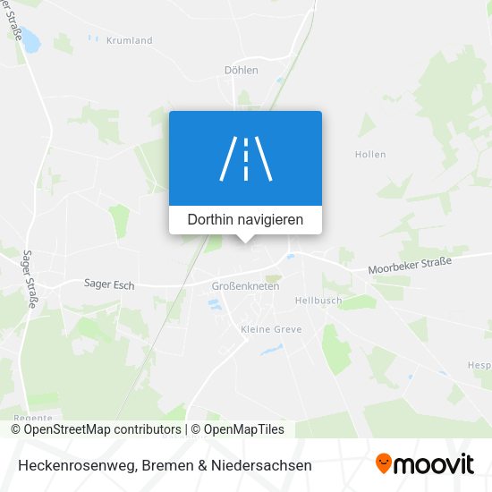 Heckenrosenweg Karte