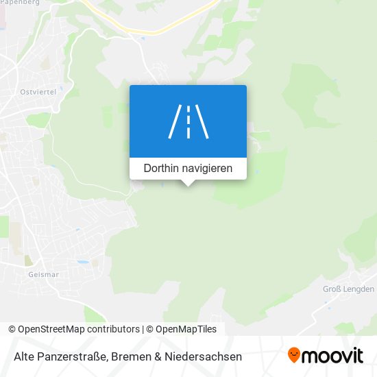 Alte Panzerstraße Karte