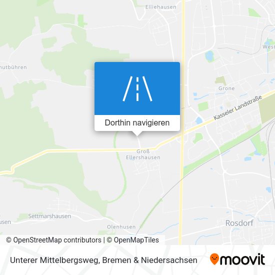 Unterer Mittelbergsweg Karte