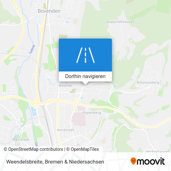 Weendelsbreite Karte