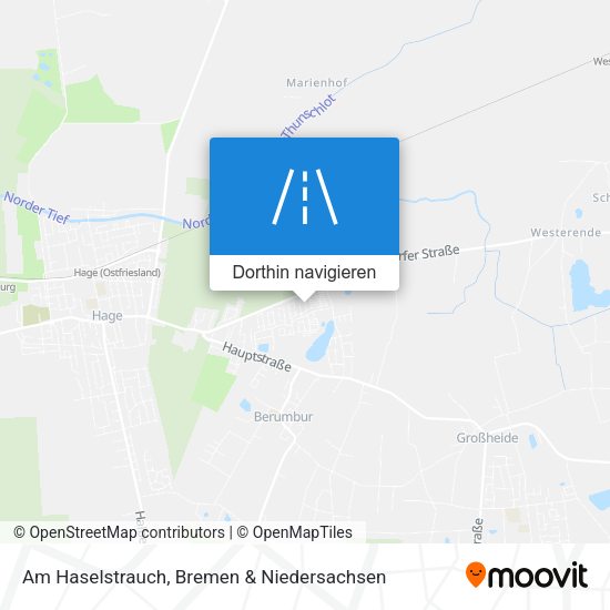 Am Haselstrauch Karte