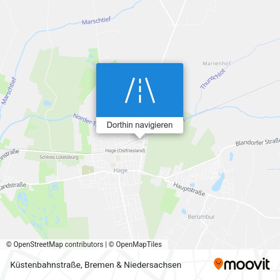 Küstenbahnstraße Karte