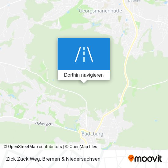 Zick Zack Weg Karte