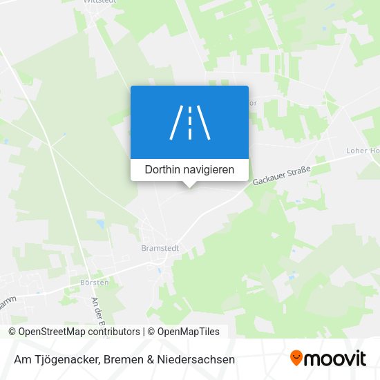 Am Tjögenacker Karte