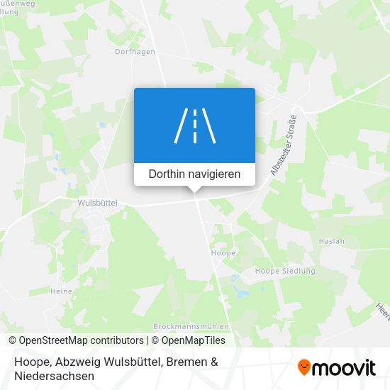 Hoope, Abzweig Wulsbüttel Karte