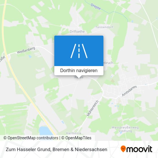 Zum Hasseler Grund Karte