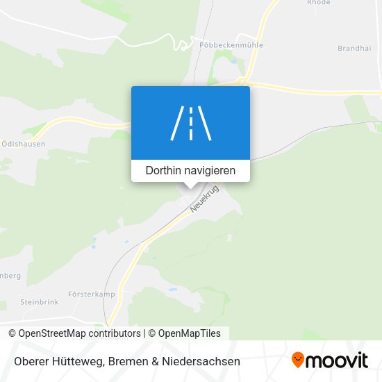 Oberer Hütteweg Karte
