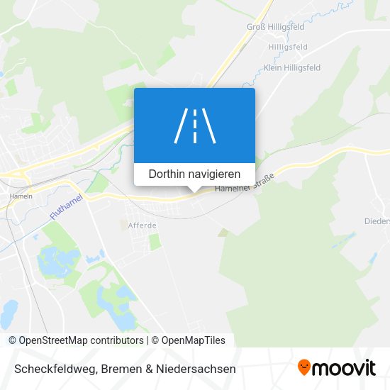Scheckfeldweg Karte