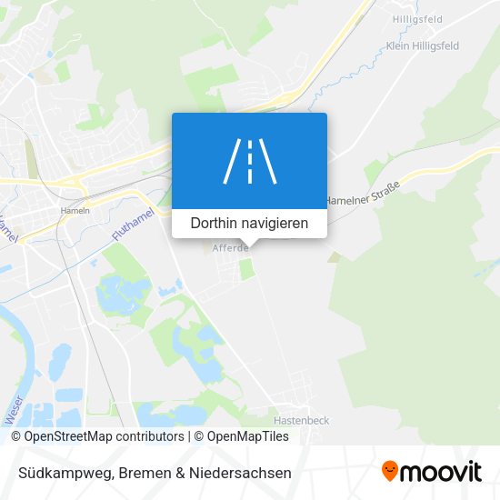 Südkampweg Karte